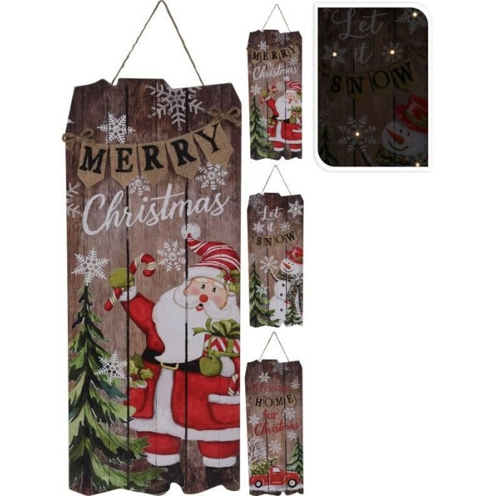 DECO LEGNO 20X50CM 3ASS 6LED